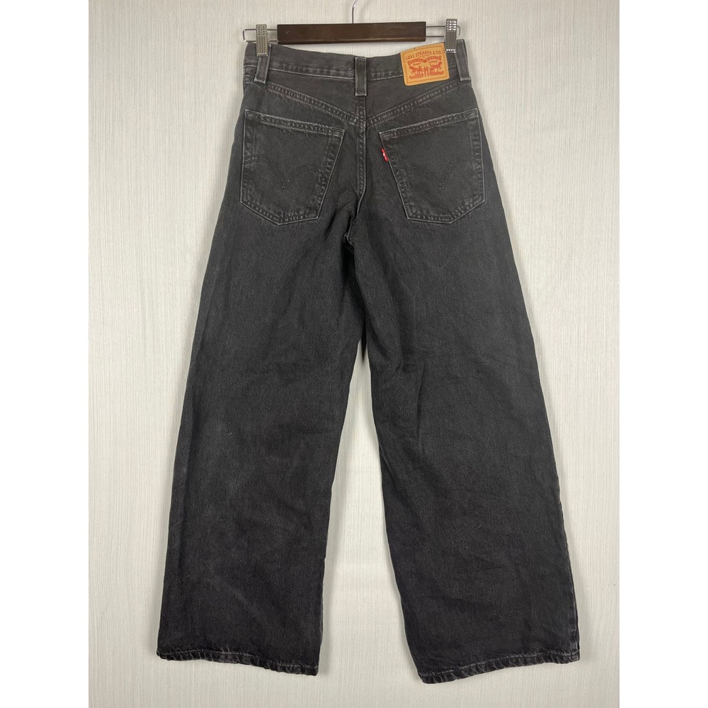 Levi's Womens 24x30 Black '94 Baggy Wide Leg High Rise Cotton Denim Retro 90s - Picture 4 of 9